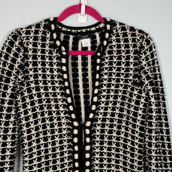 J.Crew Handknit Wool Cardigan Lady Jacket L Parisian Inspired Textured Knit - Picture 3 of 11